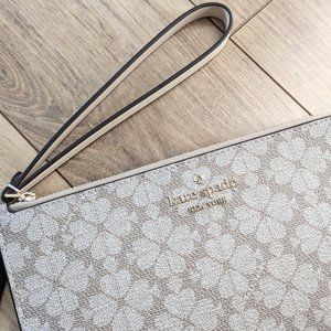 NWT Kate Spade Flower Coated Canvas Wristlet